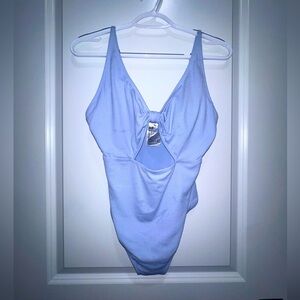 H&M blue one piece bathing suit